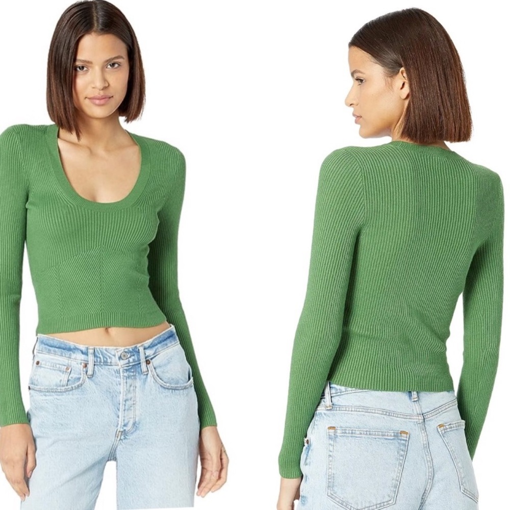 Abercrombie & Fitch ribbed long sleeve top